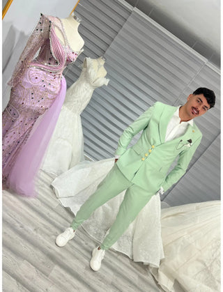 TRAJE CABALLERO VERDE AGUA REF. 1718