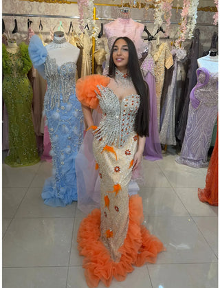 VESTIDO NARANJA REF. 2274