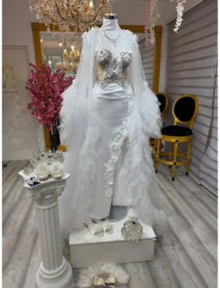 BATA NOVIA BLANCA CON PEDRERIA REF. 2065