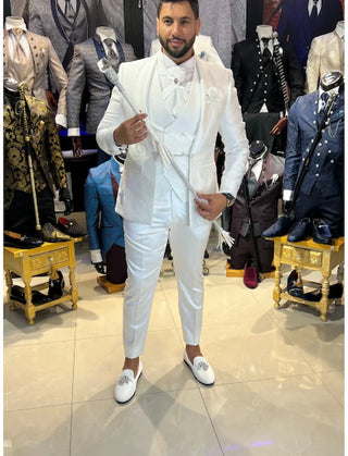 TRAJE BLANCO BROCADO REF. 1518