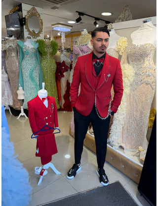 TRAJE ROJO Y NEGRO REF. 2255