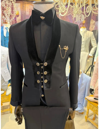 TRAJE NEGRO TERCIOPELO REF. 2240