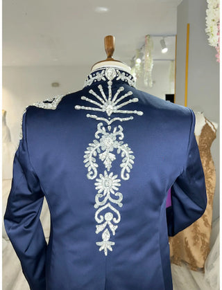 TRAJE AZUL MARINO CON PEDRERIA COLECCION VICCTORIO TRIGUERO  REF. 1862