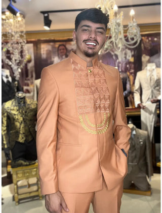TRAJE NARANJA CON DORADO REF. 1442