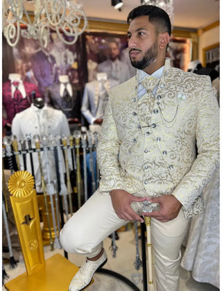 TRAJE ESTAMPADO DORADO REF. 1540