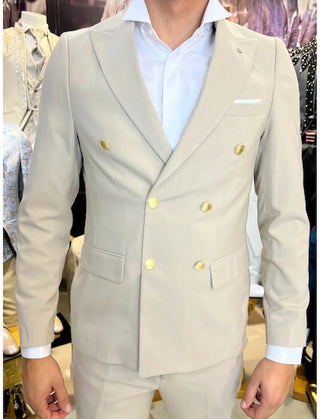 TRAJE BEIG CRUZADO REF. 634
