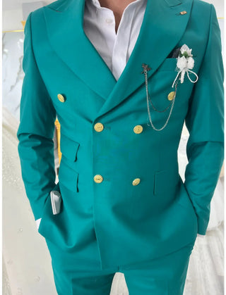 TRAJE CEREMONIA AZUL VERDOSO REF. 1727