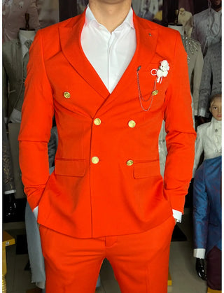 TRAJE CRUZADO NARANJA REF. 1749