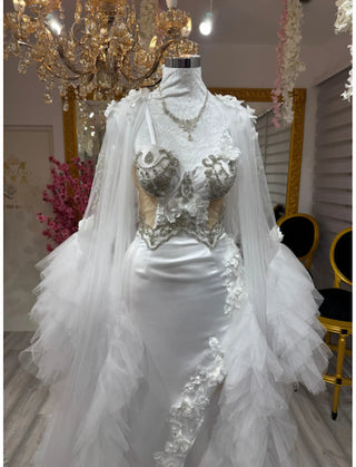BATA NOVIA BLANCA CON PEDRERIA REF. 2065