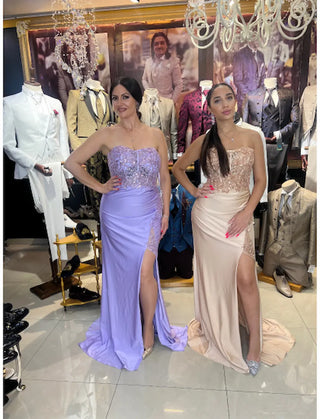 VESTIDO PALABRA DE HONOR BEIGE REF. 1500