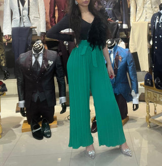 REF 1145 PANTALON PATA ELEFANTE VERDE
